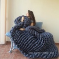 New Handmade modern Knitted Chunky throw Blanket